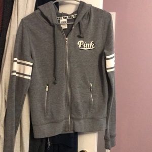 VS pink zip up sweatshirt